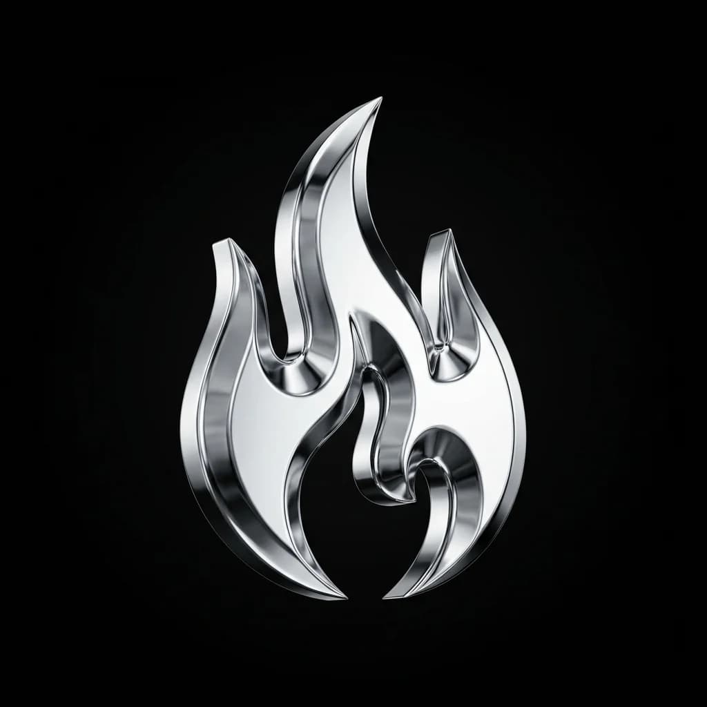 3D Chrome Flame