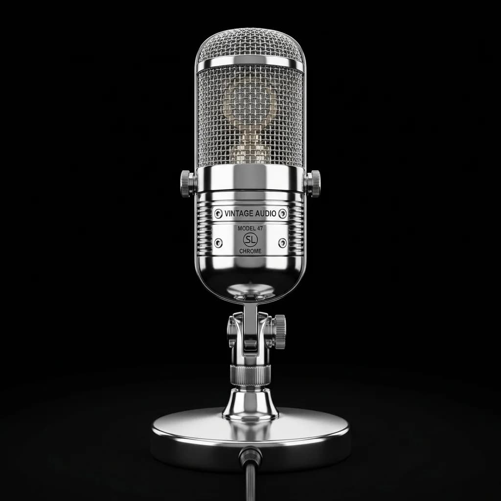 3D Chrome Microphone